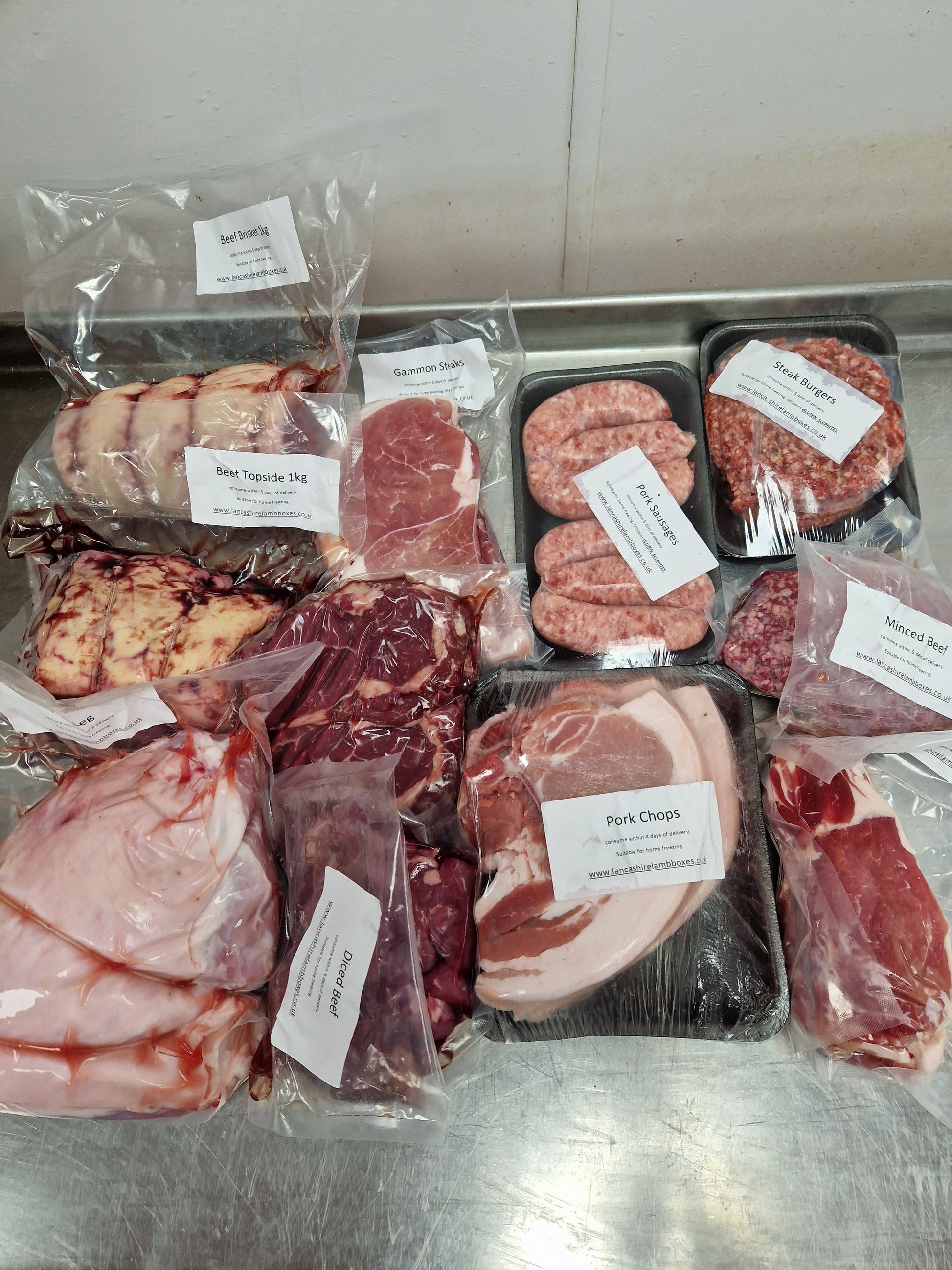 Lamb, Beef and Pork mixed box